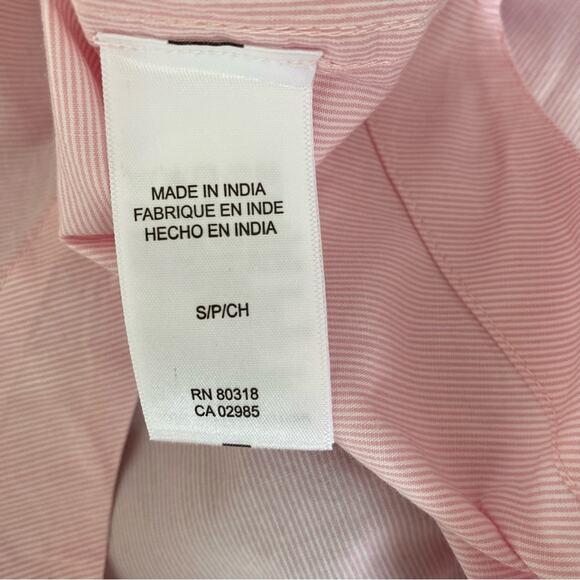 Lucky Brand NWTs Pink Stripe Poplin Lace-Up Blouse Top size small - Picture 9 of 12
